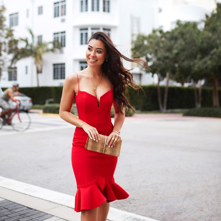 Red Dress in Miami